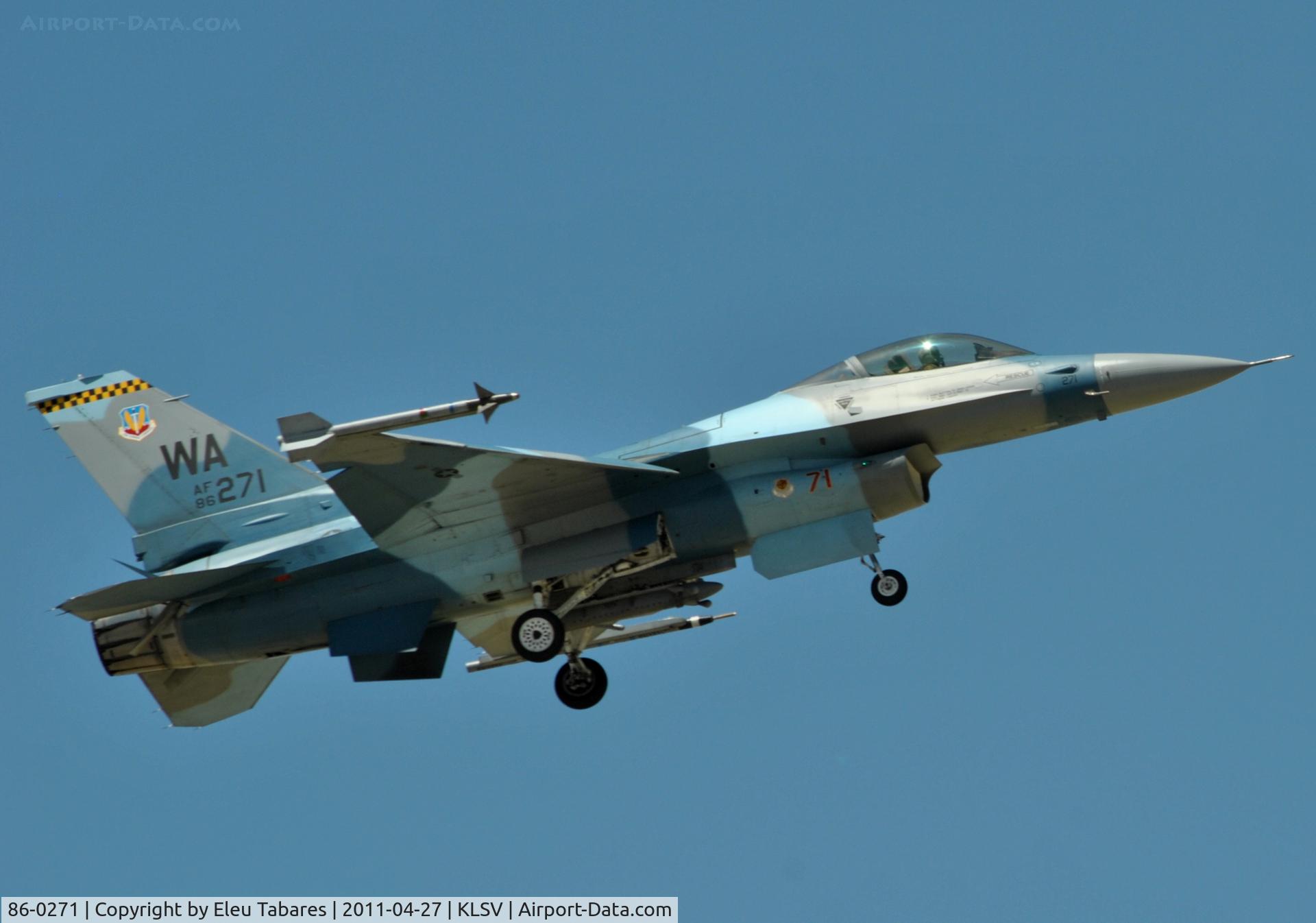 86-0271, 1986 General Dynamics F-16C Fighting Falcon C/N 5C-377, Taken during Green Flag Exercise at Nellis Air Force Base, Nevada.