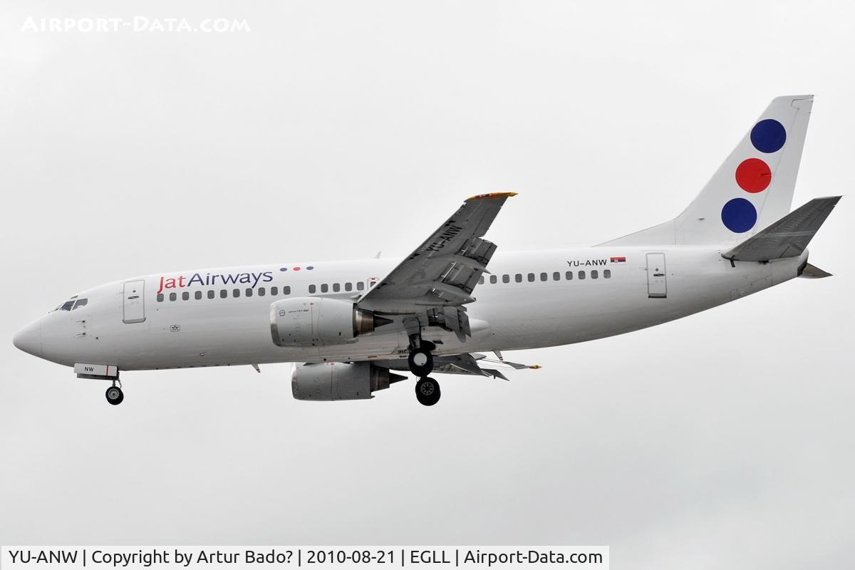 YU-ANW, 1988 Boeing 737-3H9 C/N 24141, Jat Airways