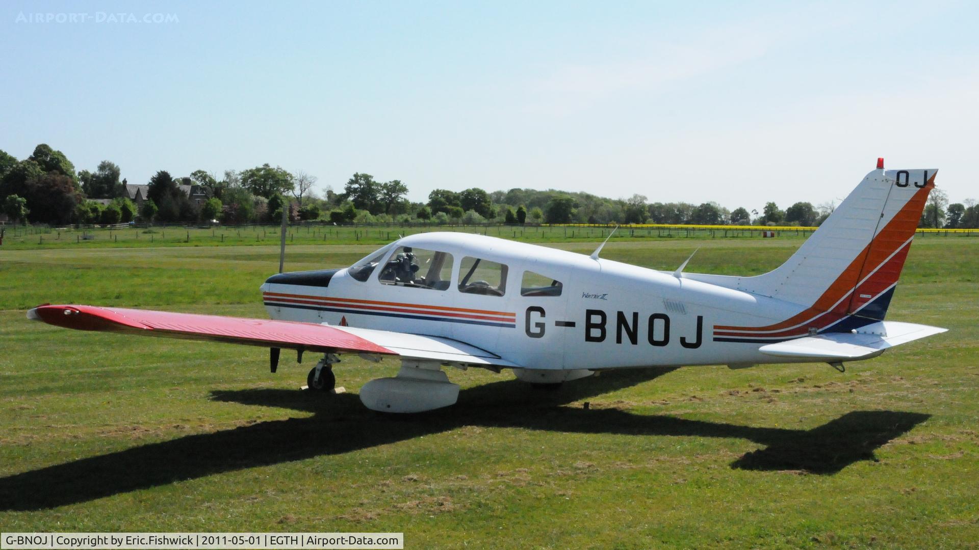 G-BNOJ, 1987 Piper PA-28-161 Cherokee Warrior II C/N 2816018, 1. G-BNOJ visiting Shuttleworth Spring Air Display - May 2011
