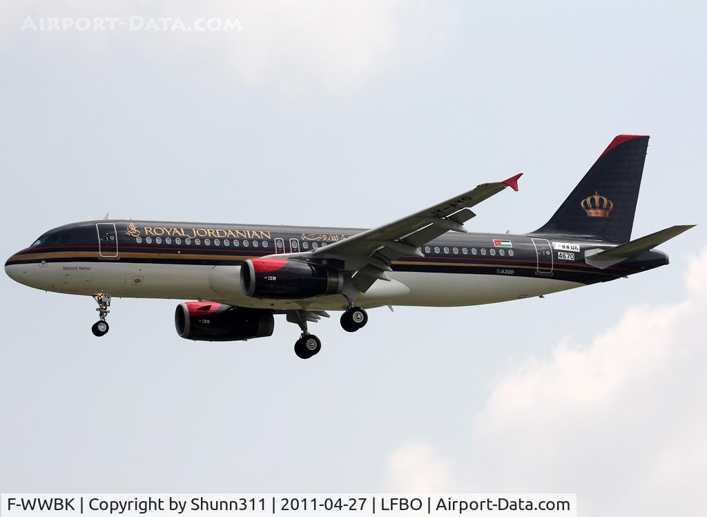 F-WWBK, 2010 Airbus A320-214 C/N 4510, To be JY-AYO