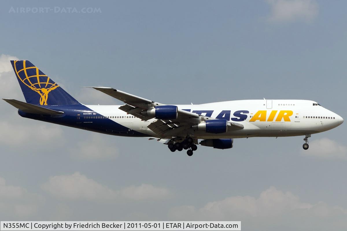 N355MC, 1985 Boeing 747-341 C/N 23395, on final RW08