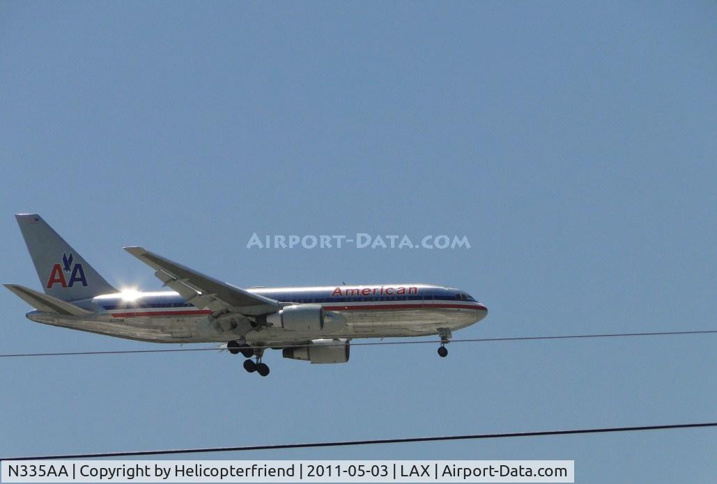 N335AA, 1987 Boeing 767-223 C/N 22333, 1/2 miles east of LAX on final to runway 24