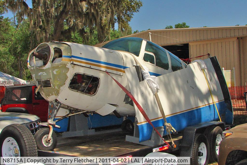 N8715A, 1956 Beech B35 Bonanza C/N D-2242, For sale on a trailer at 2011 Sun n Fun at Lakeland , Florida