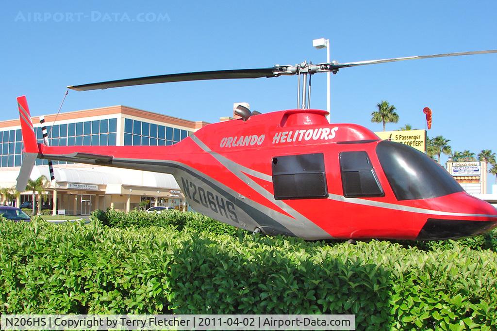 N206HS, Bell 206A JetRanger C/N 526, Used for advertising Helicopter flights in Kissimmee