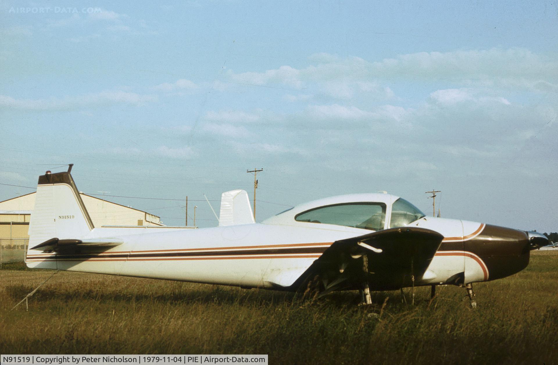 N91519, 1946 North American Navion C/N NAV-4-314, Ryan Navion seen at Clearwater in November 1979.