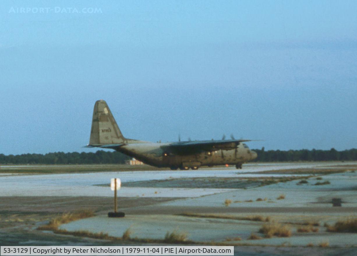 53-3129, 1953 Lockheed AC-130A-LM Hercules C/N 182-3001, AC-130A Hercules of 711th Special Operations Squadron visiting Clearwater in November 1979.