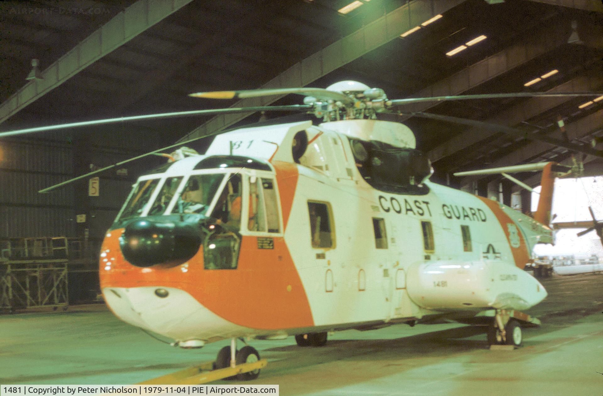 1481, Sikorsky HH-3F Pelican C/N 61658, HH-3F Pelican of USCG Station Clearwater in November 1979.
