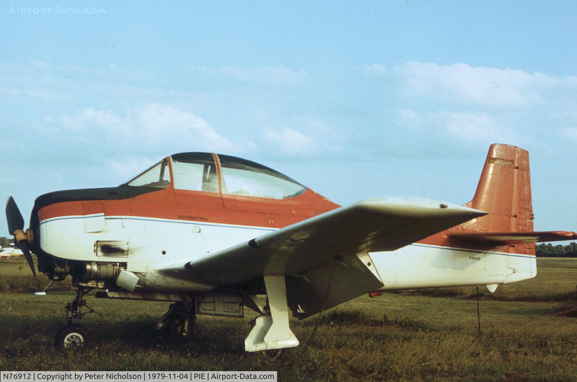 N76912, 1949 North American T-28A Trojan C/N 159-37, T-28A Trojan ex 49-1525 seen at Clearwater in November 1979.