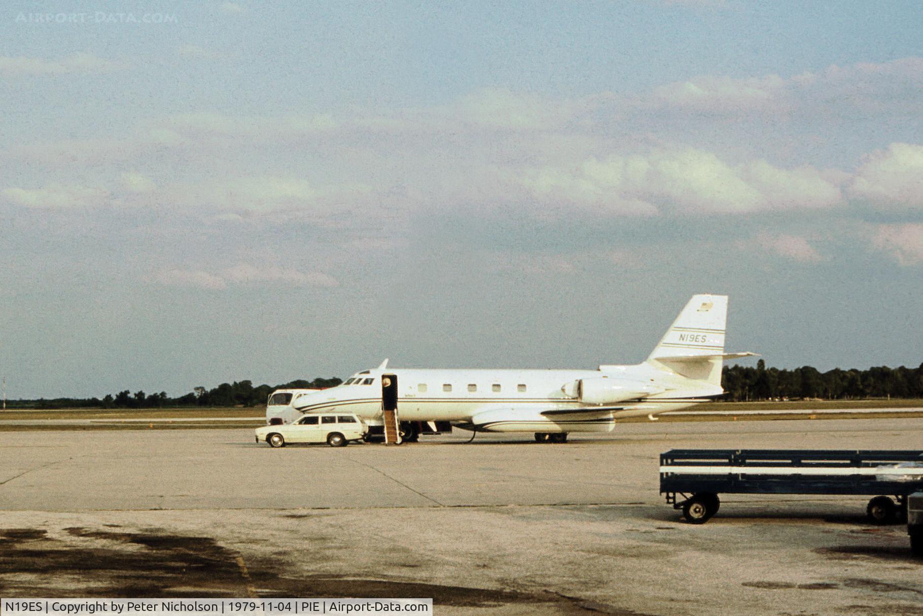 N19ES, 1977 Lockheed L-1329-25 Jetstar II C/N 5204, Jetstar II of Esmark Inc of Chicago as seen at Clearwater in November 1979.