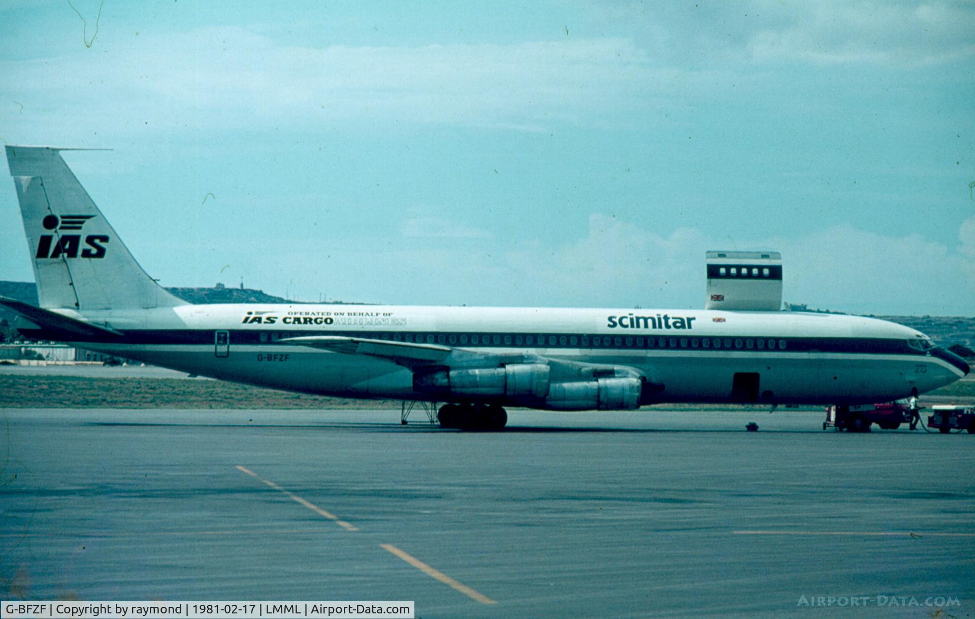 G-BFZF, 1964 Boeing 707-321C C/N 18718, B707 G-BFZF Scimitar Cargo