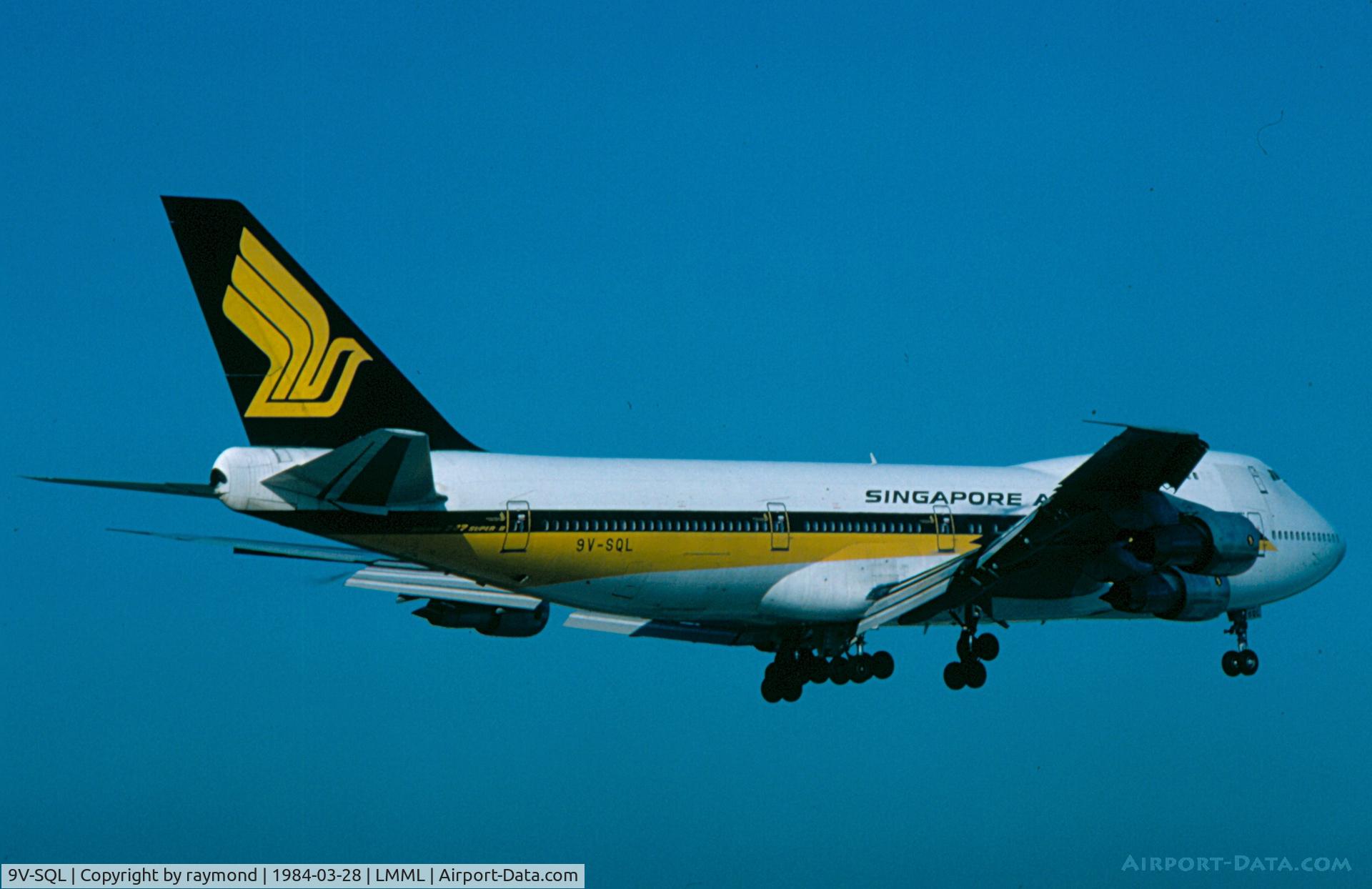 9V-SQL, 1980 Boeing 747-212B C/N 21937, B747 9V-SQL Singapore Airlines