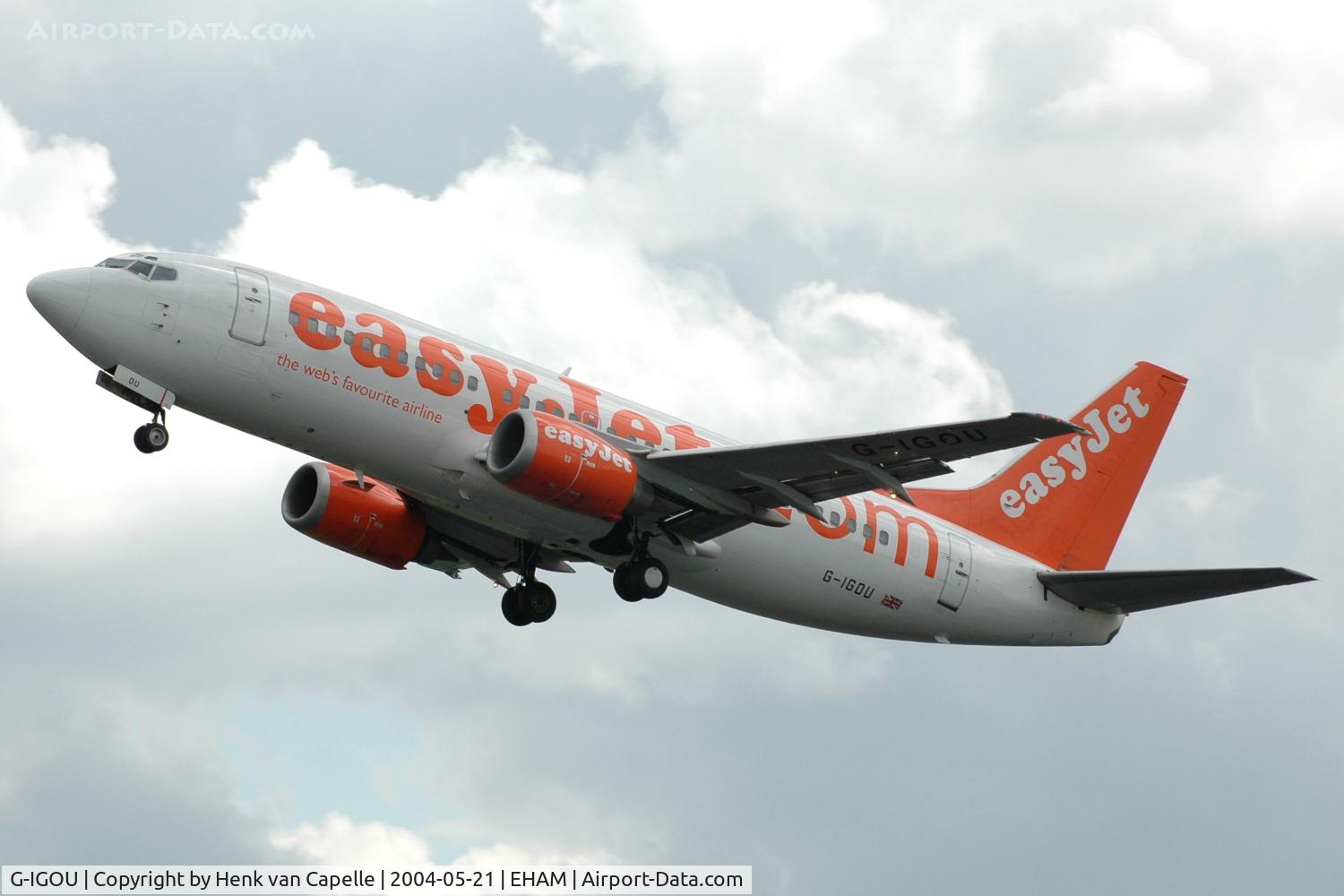 G-IGOU, 1994 Boeing 737-3L9 C/N 27337, EasyJet Boeing 737-300 taking off from Schiphol airport, Amsterdam.