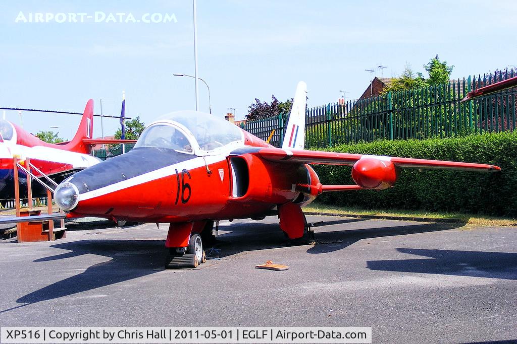 XP516, 1963 Hawker Siddeley Gnat T.1 C/N FL531, at the Farnborough Air Sciences Trust museum