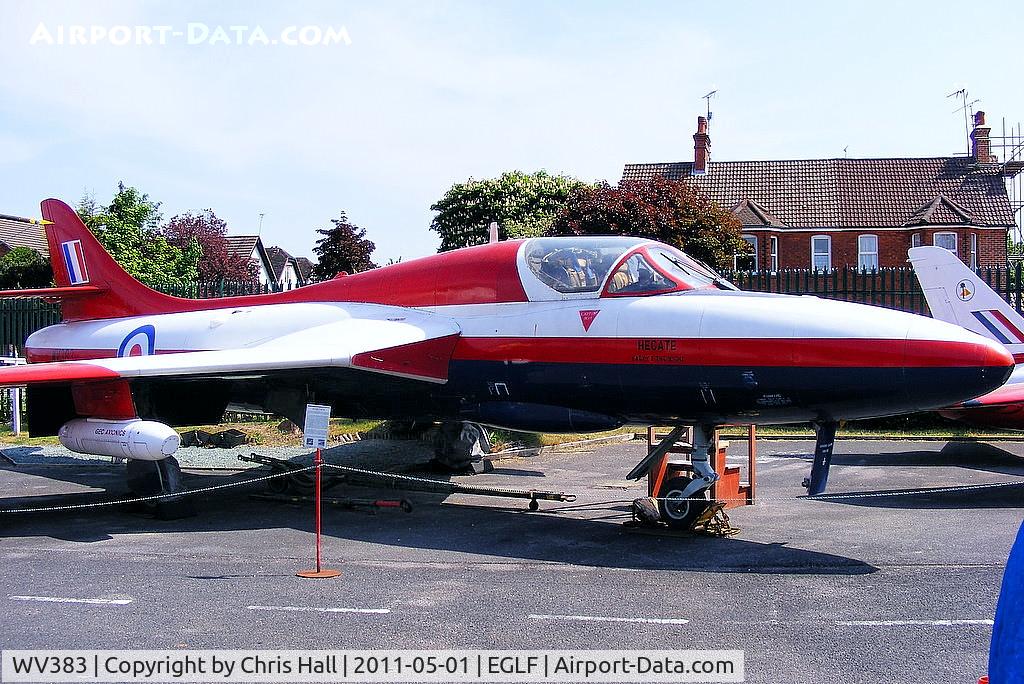 WV383, 1965 Hawker Hunter T.7 C/N 41H-670829, at the Farnborough Air Sciences Trust museum