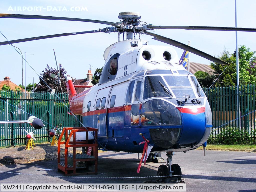 XW241, 1968 Aerospatiale SA-330E Puma HC-1 C/N 08 (prototype), at the Farnborough Air Sciences Trust museum