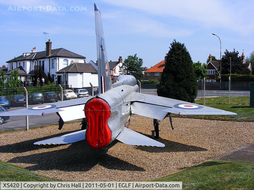 XS420, 1965 English Electric Lightning T.5 C/N 95005, at the Farnborough Air Sciences Trust museum