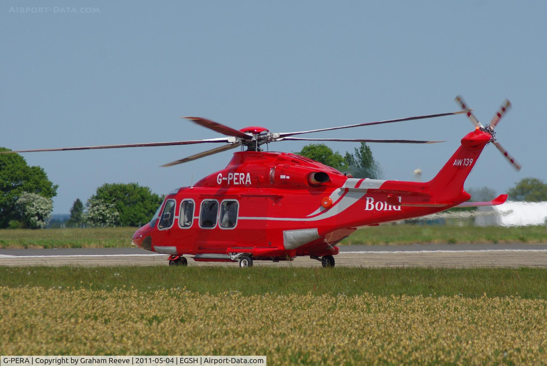 G-PERA, 2010 AgustaWestland AW-139 C/N 31322, Repainted all red.