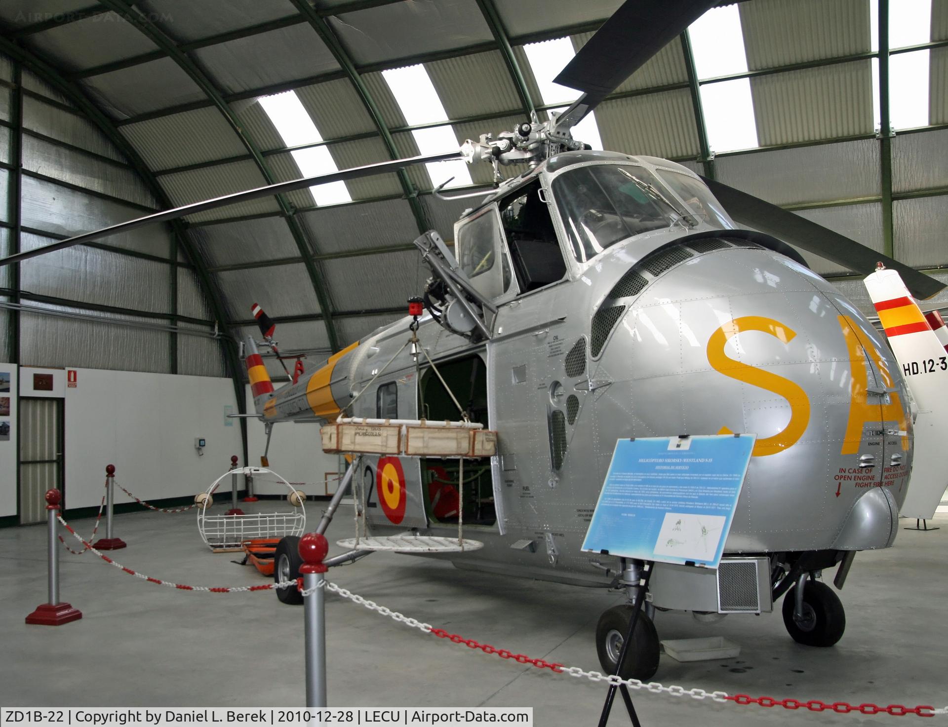 ZD1B-22, Westland WS-55 C/N WA397, UK license-built Sikorsky S-55, Search and Rescue, on display at the wonderful Museo del Aire