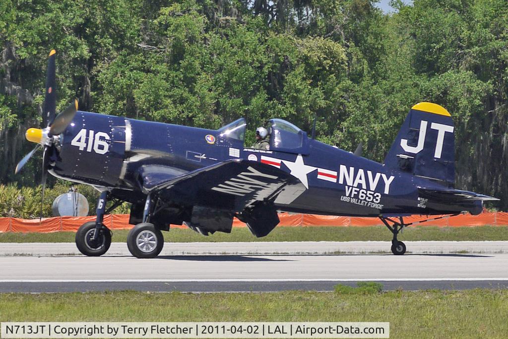 N713JT, 1945 Vought F4U-4B Corsair C/N 97143, 2011 Sun n Fun at Lakeland