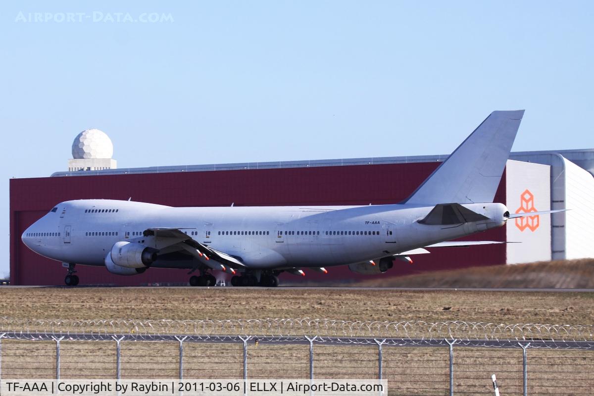 TF-AAA, 1981 Boeing 747-236B/SF C/N 22442, Former Focus Air N361FC in front of the new Cargolux maintenance hall near rwy 06