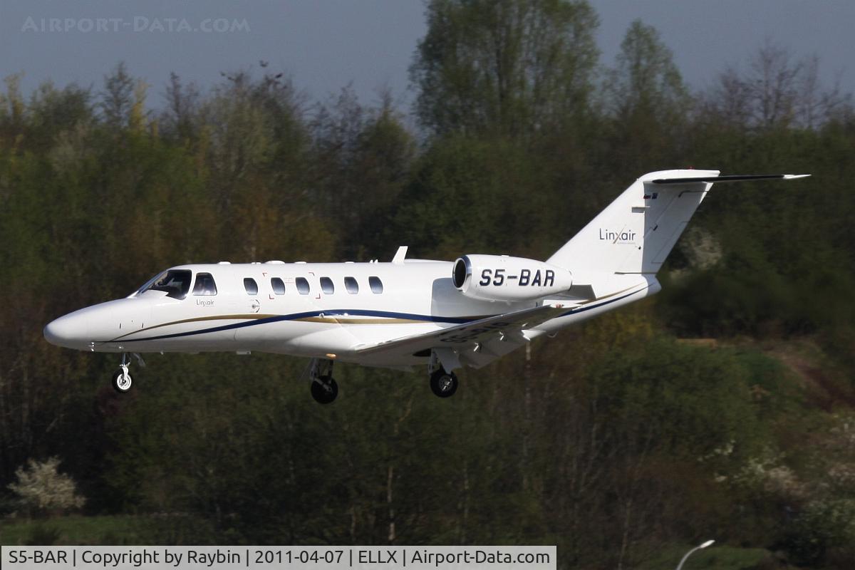 S5-BAR, Cessna 525A CitationJet CJ2+ C/N 525A-0423, New bizjet airline at LUX,welcome Linxair!