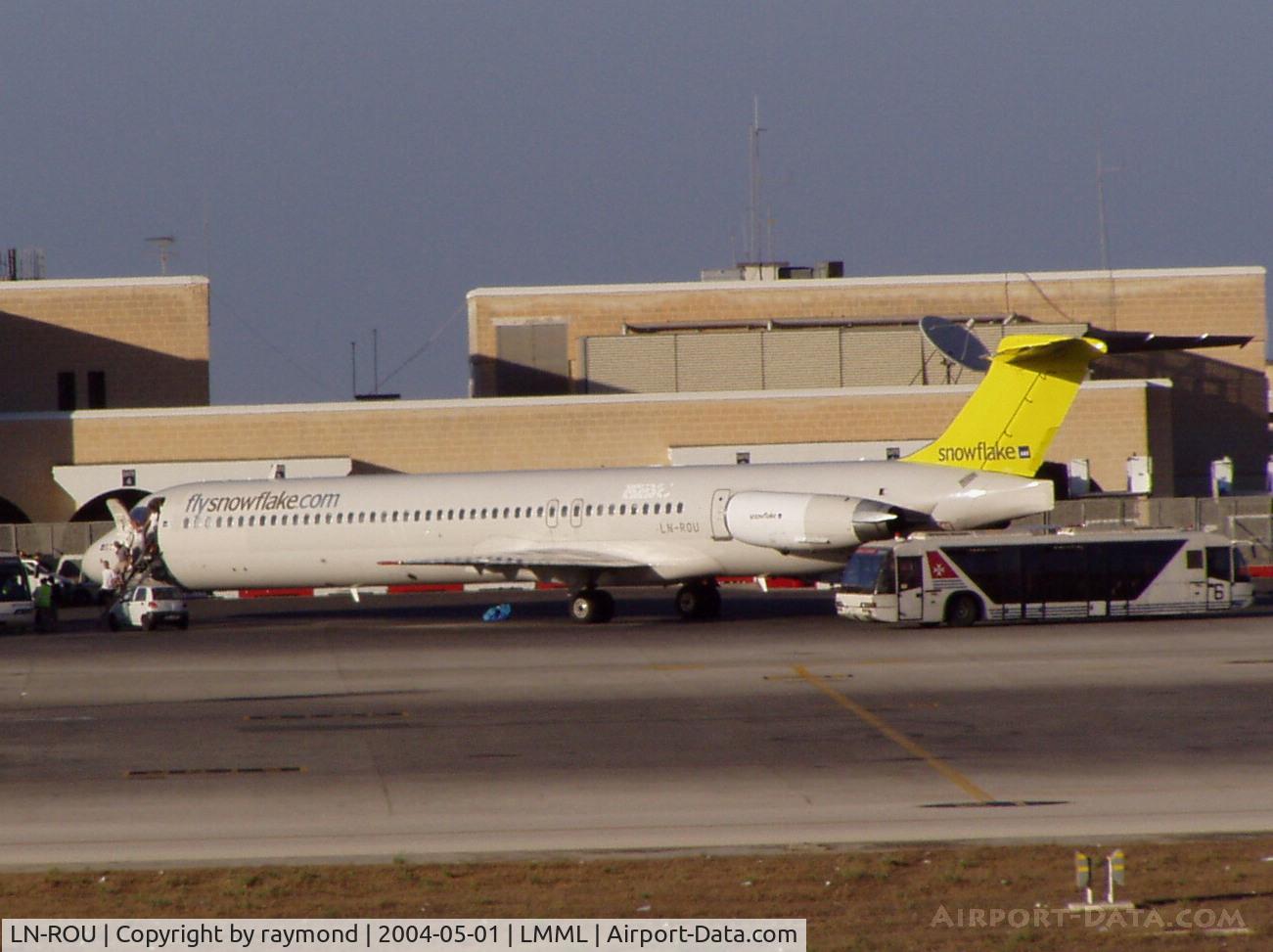 LN-ROU, 1986 McDonnell Douglas MD-82 (DC-9-82) C/N 49424, MD82 LN-ROU Snowflakes