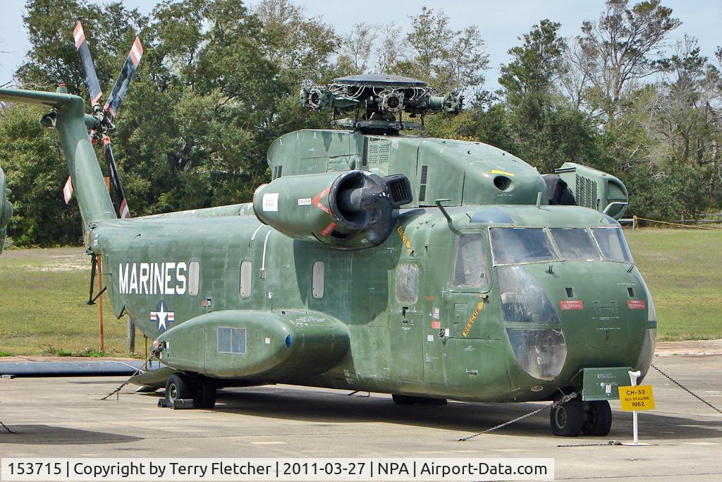 153715, Sikorsky CH-53A Sea Stallion C/N 65-105, Sikorsky CH-53A Sea Stallion, c/n: 65-105 in outside storage at Pensacola Naval Museum