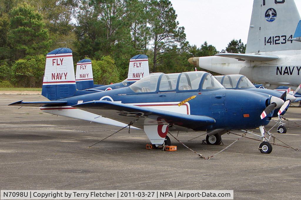 N7098U, 1956 Beech D-45 (T-34B) Mentor C/N BG-147, Beech D-45, c/n: BG-147  ex 140813 in the outside storage at Pensacola Naval Museum