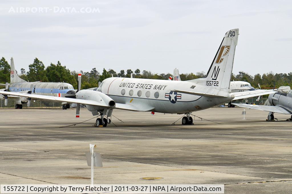 155722, 1966 Grumman TC-4C Academe (G-159) C/N 176, 1966 Grumman TC-4C Academe, c/n: 176 - one of only nine ever built - in outside storage at Pensacola Naval Museum