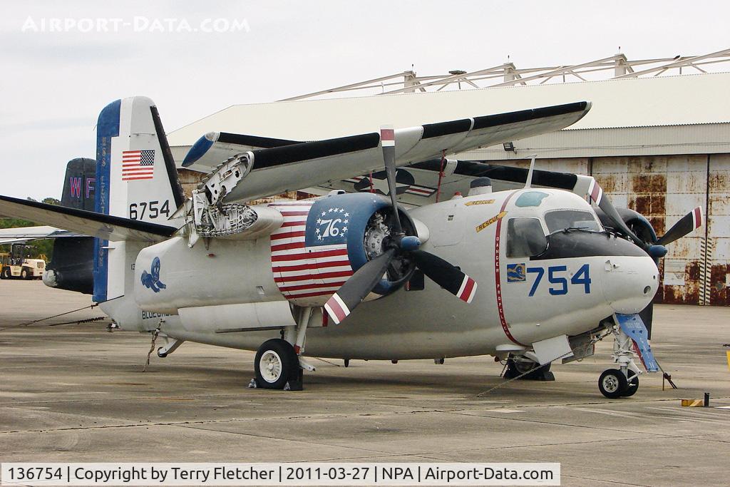 136754, Grumman C-1A Trader C/N 7, Grumman C-1A Trader, c/n: 7 in outside storage at Pensacola Naval Museum