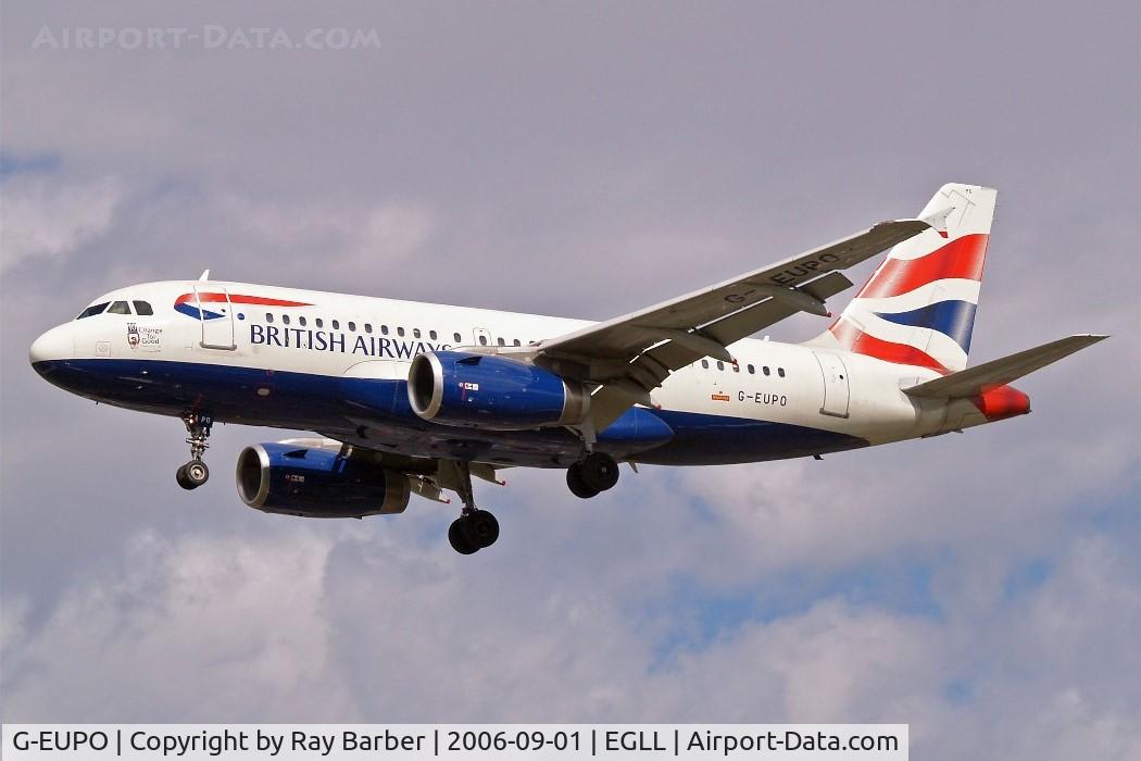 G-EUPO, 2000 Airbus A319-131 C/N 1279, Airbus A319-131 [1279] British Airways Heathrow~G 01/09/2006