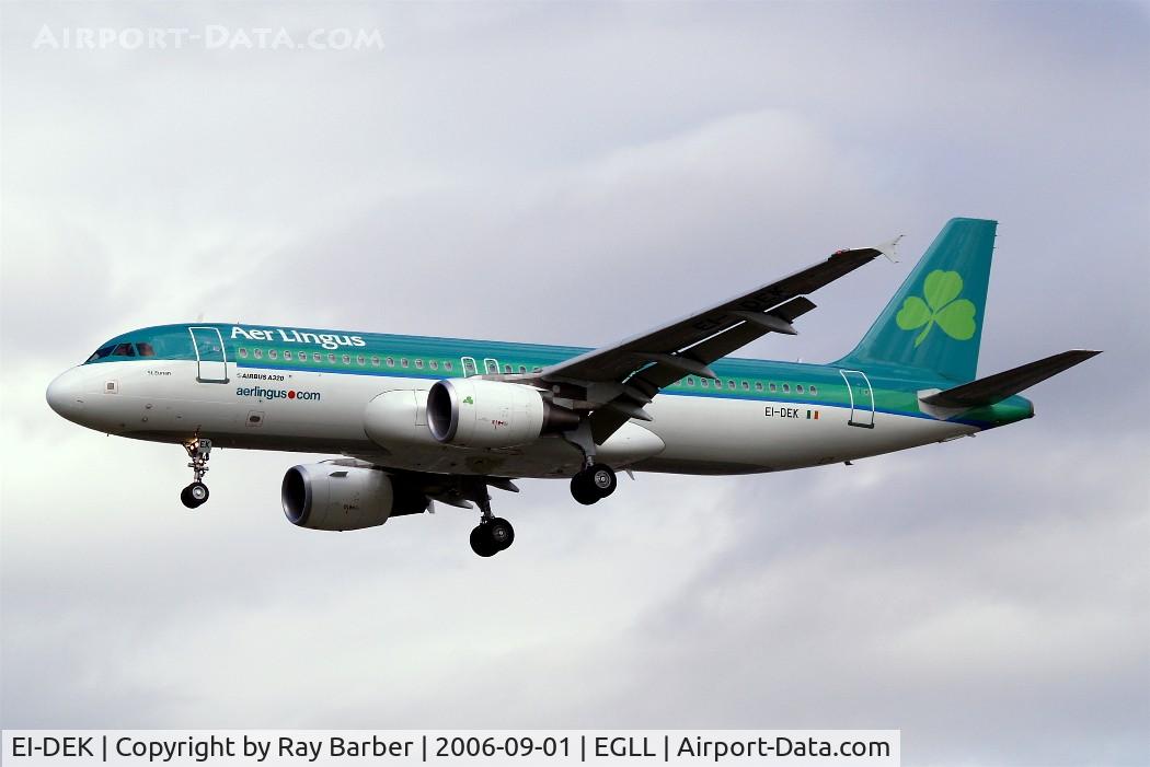 EI-DEK, 2005 Airbus A320-214 C/N 2399, Airbus A320-214 [2399] Aer Lingus Heathrow~G 01/09/2006