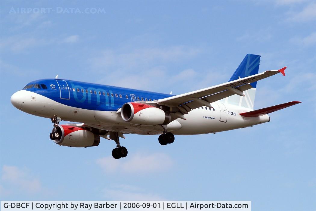 G-DBCF, 2005 Airbus A319-131 C/N 2466, Airbus A319-131 [2466] bmi British Midland Heathrow~G 01/09/2006