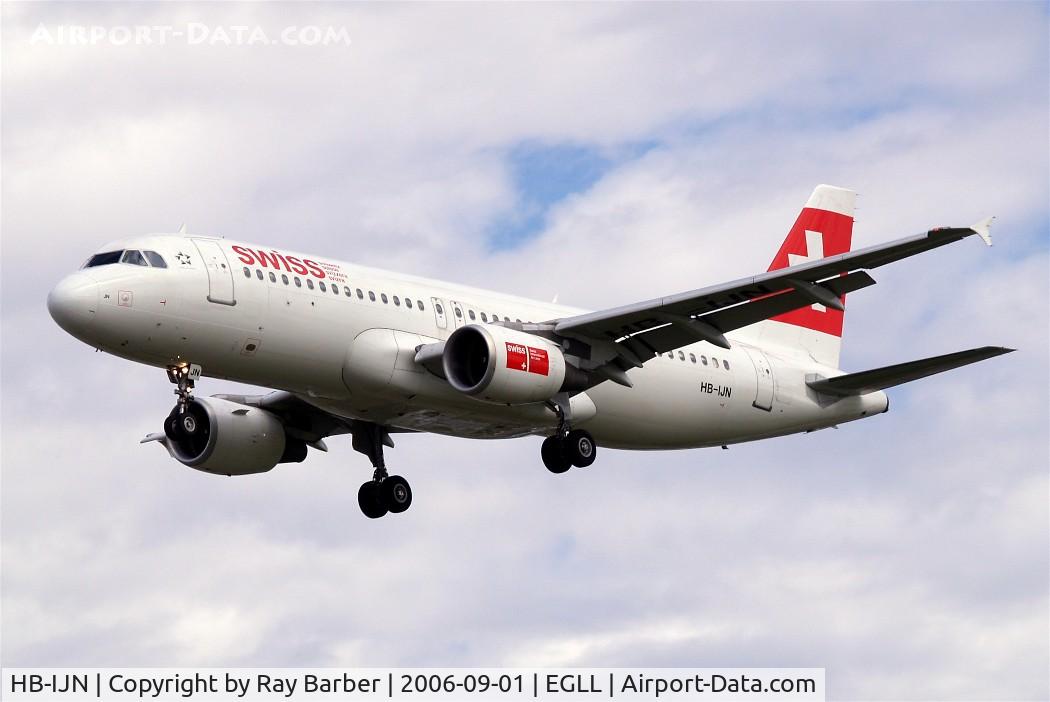 HB-IJN, 1996 Airbus A320-214 C/N 643, Airbus A320-214 [0643] (Swiss International Air Lines) Heathrow~G 01/09/2006