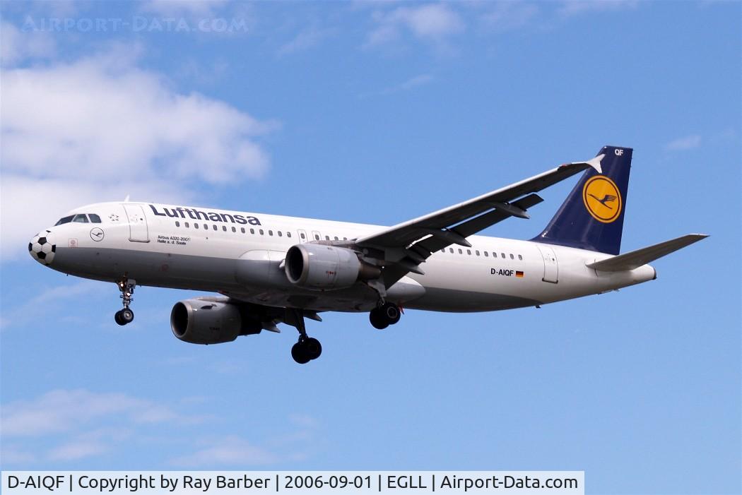D-AIQF, 1991 Airbus A320-211 C/N 216, Airbus A320-211 [0216] Lufthansa Heathrow~G 01/09/2006