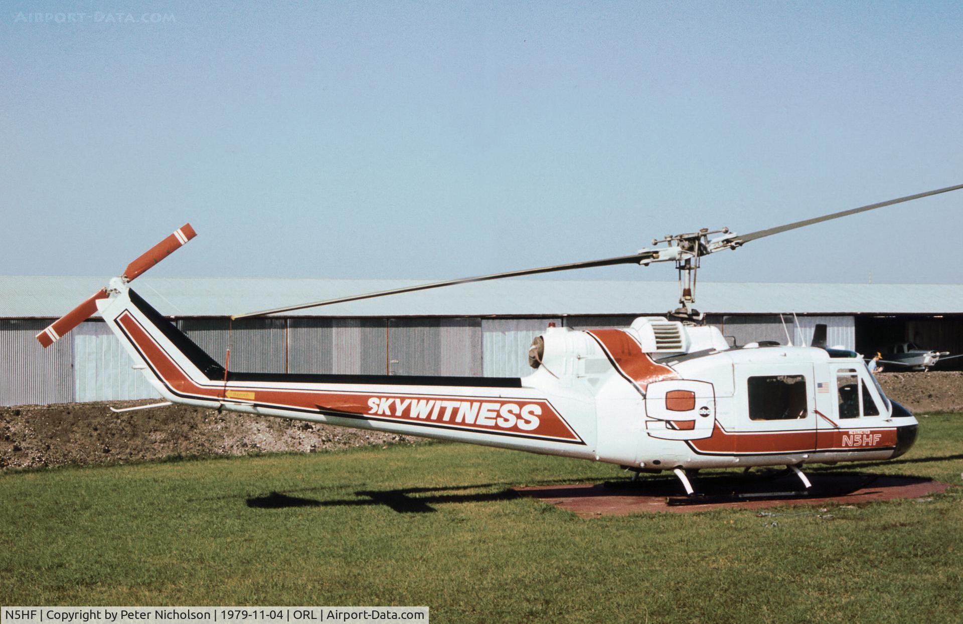 N5HF, 1963 Bell UH-1B Iroquois C/N 832, UH-1B Iroquois as seen at Herndon in November
1979.