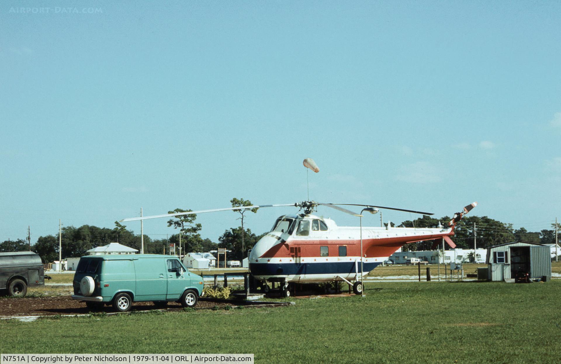 N751A, Sikorsky S-55 C/N 55-912, S-55 of Centennial Helicopters as seen at Herndon in November 1979.