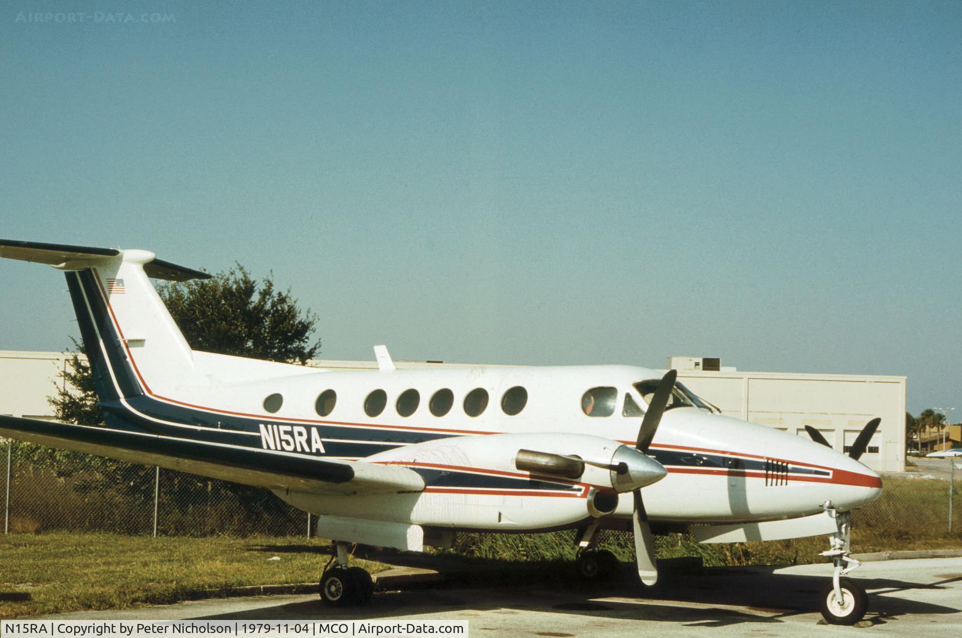 N15RA, 1977 Beech 200 Super King Air C/N BB-325, Beech Super King Air 200 as seen at Orlando in November 1979.