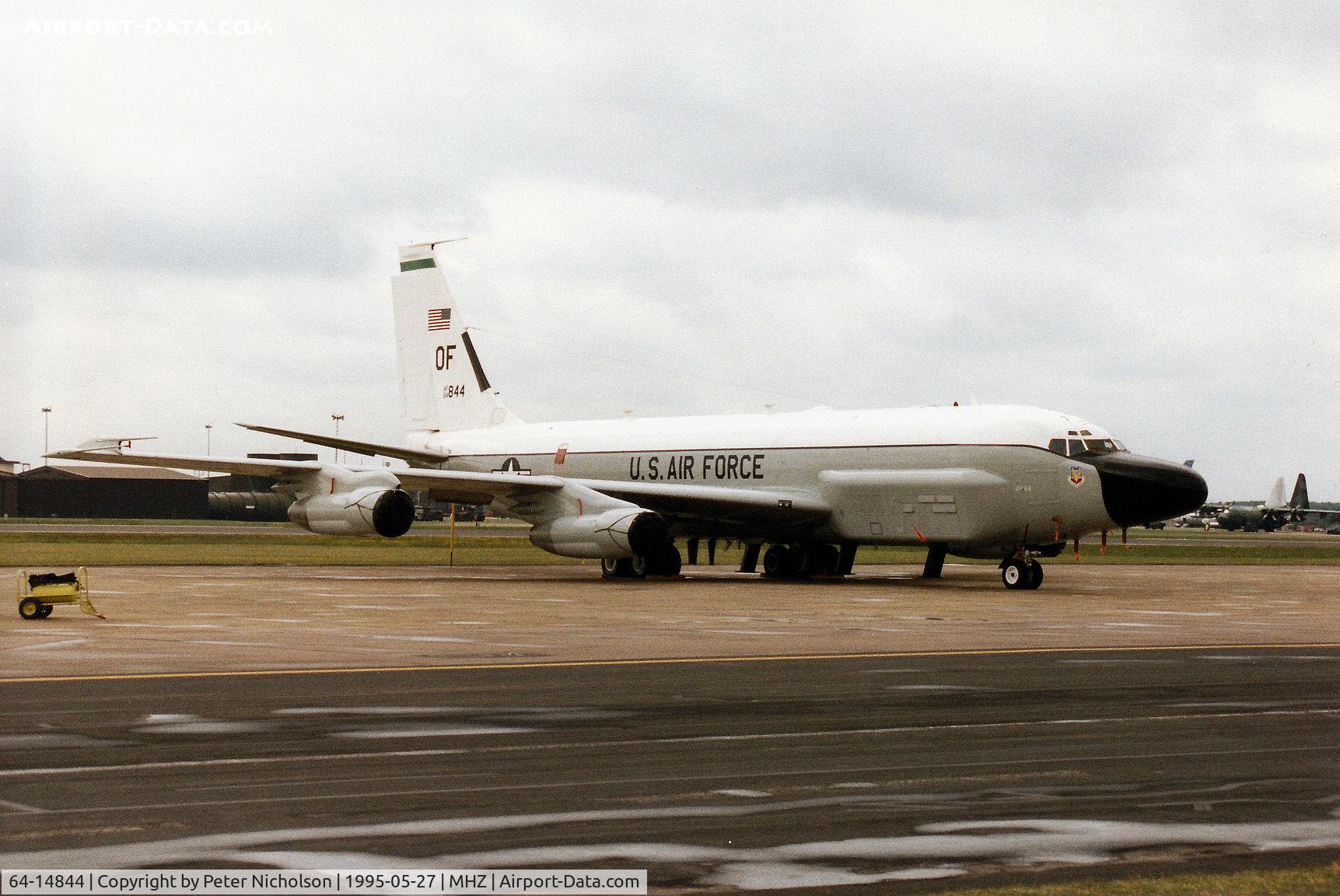 64-14844, 1964 Boeing RC-135V Rivet Joint C/N 18784, RC-135V Cobra Ball of the 55th Wing at Offutt AFB on the flight-line at the 1995 RAF Mildenhall Air Fete.