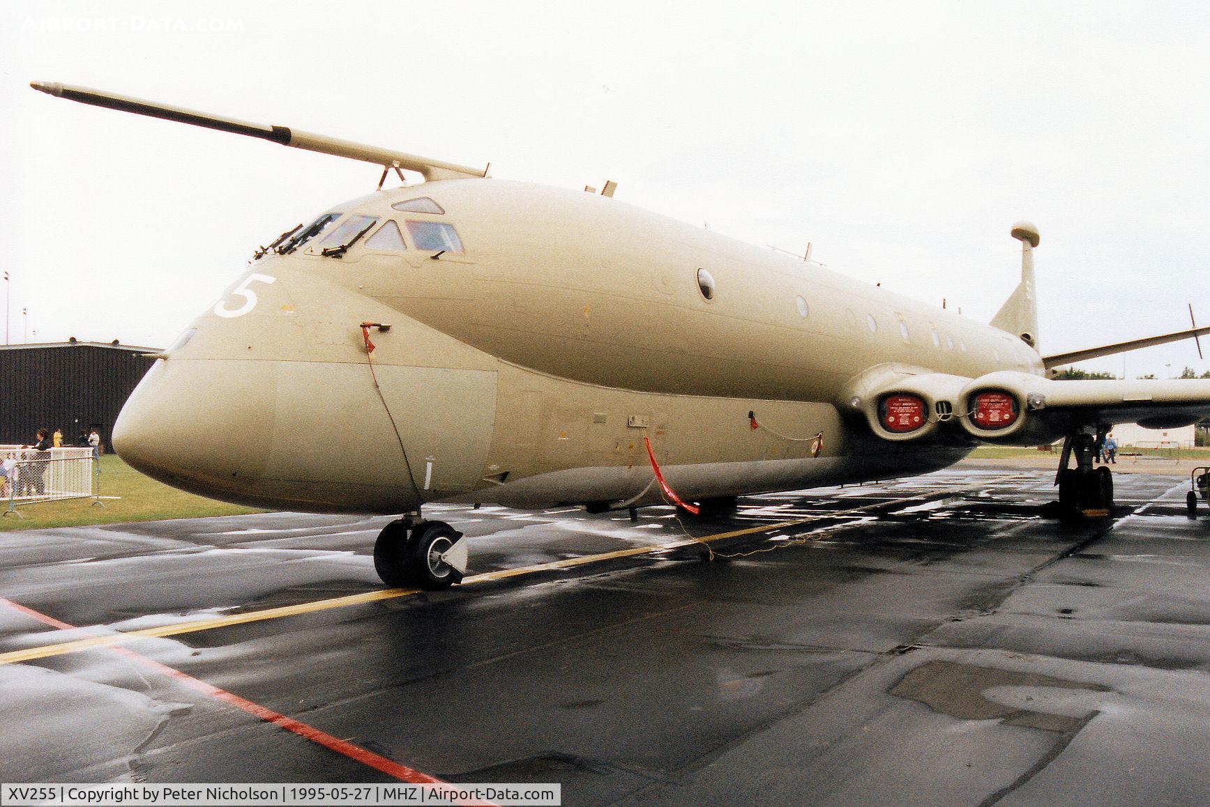 XV255, Hawker Siddeley Nimrod MR.2 C/N 8030, Another view of the Kinloss Strike Wing Nimrod MR.2 on display at the 1995 RAF Mildenhall Air Fete.