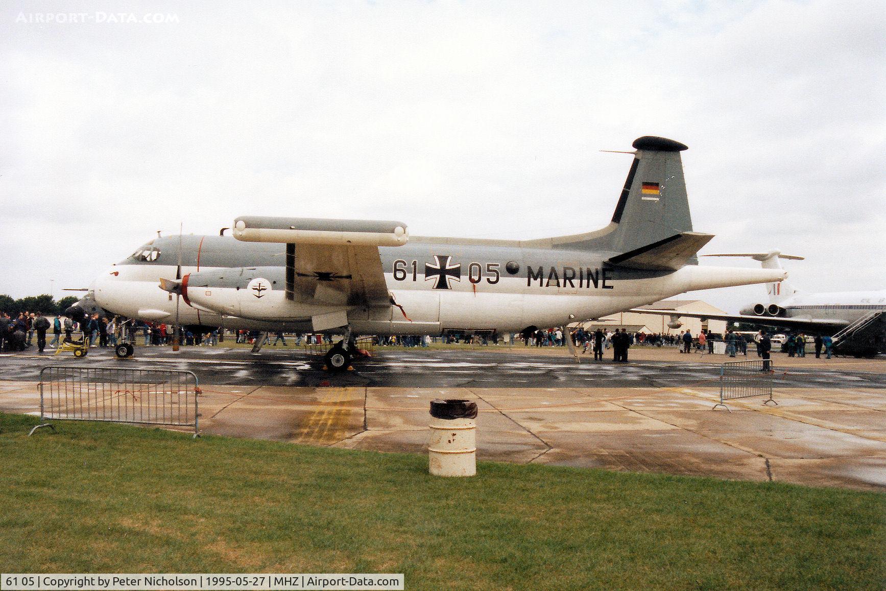 61 05, Breguet 1150 Atlantic C/N 10, Atlantic of MFG-3 of Germany's Kreigsmarine on display at the 1995 RAF Mildenhall Air Fete.