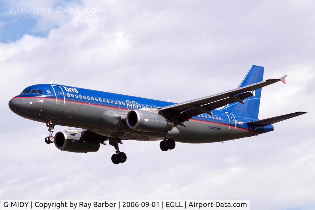 G-MIDY, 1999 Airbus A320-232 C/N 1014, Airbus A320-232 [1014] bmi British Midland Heathrow~G 01/09/2006