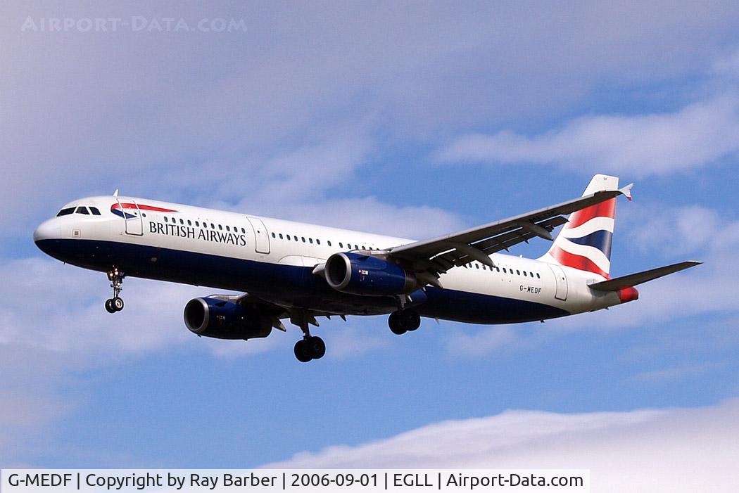 G-MEDF, 2002 Airbus A321-231 C/N 1690, Airbus A321-231 [1690] (British Airways) Heathrow~G 01/09/2006
