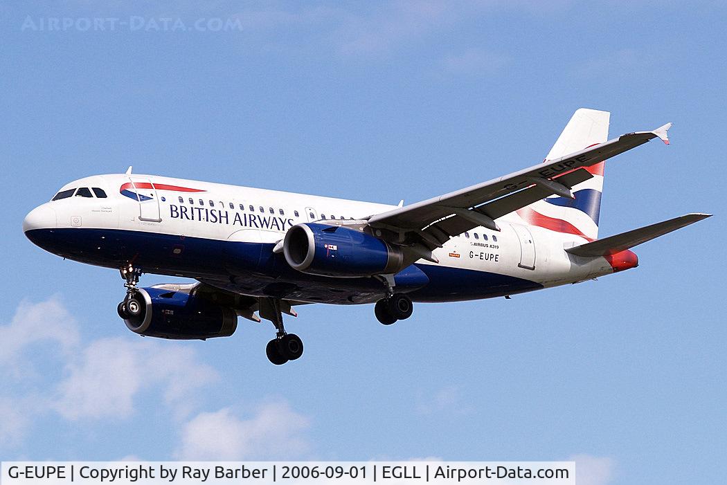 G-EUPE, 2000 Airbus A319-131 C/N 1193, Airbus A319-131 [1193] (British Airways) Heathrow~G 01/09/2006