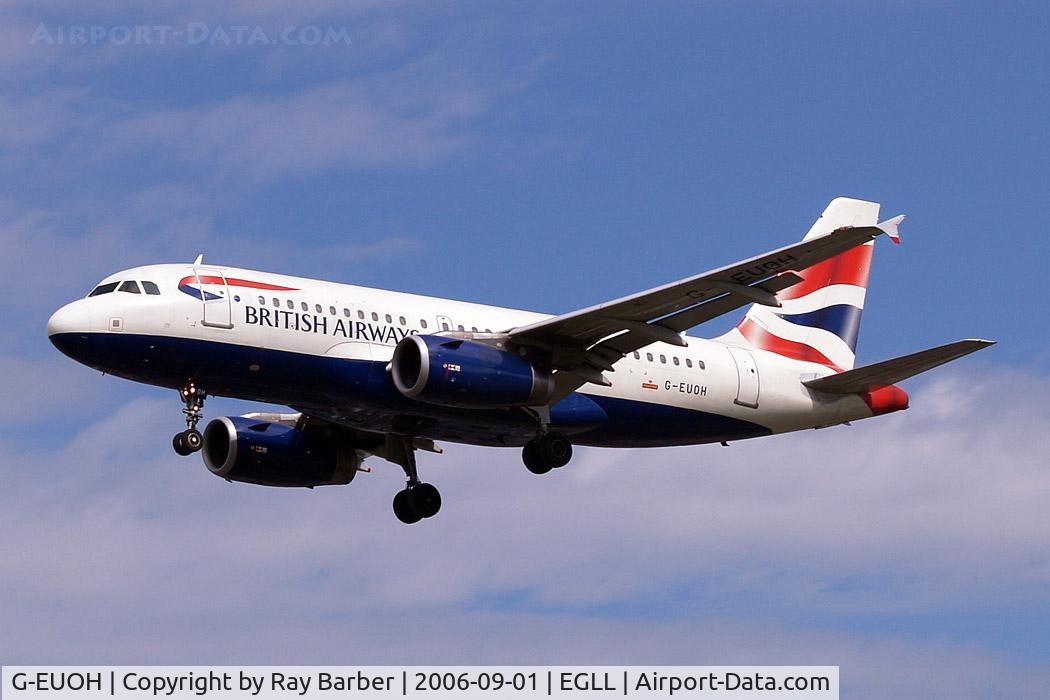 G-EUOH, 2001 Airbus A319-131 C/N 1604, Airbus A319-131 [1604] British Airways Heathrow~G 01/09/2006