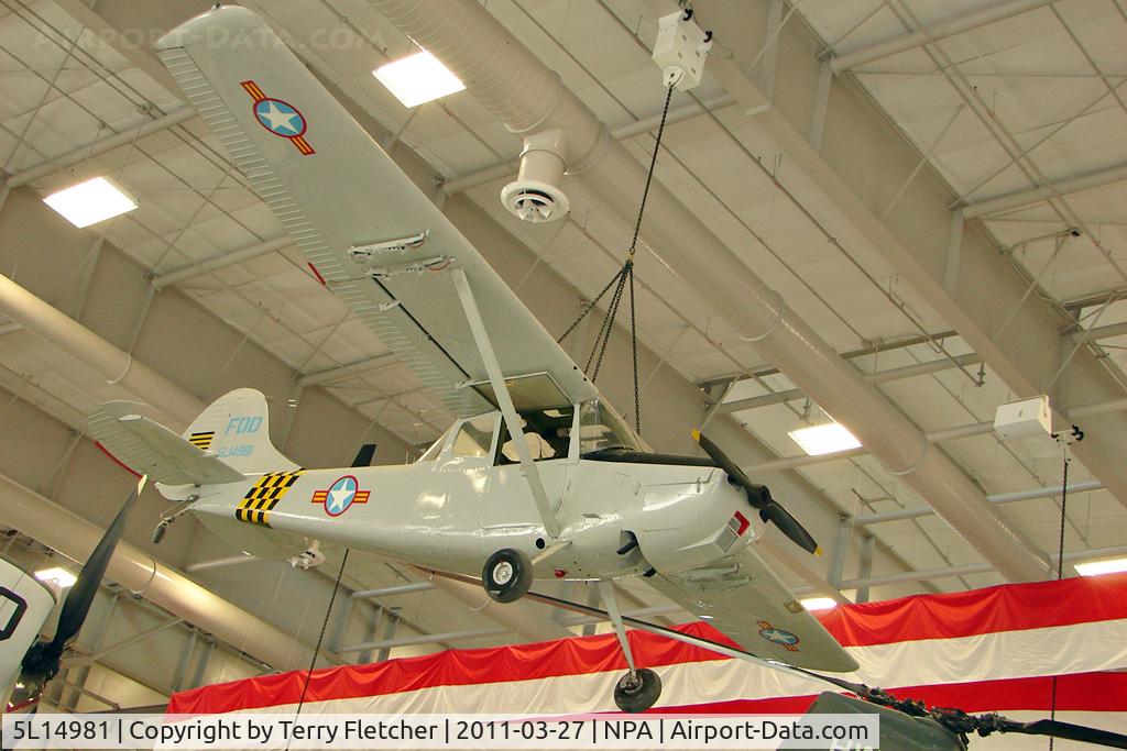 5L14981, 1950 Cessna O-1A Bird Dog C/N 21866, 1950 Cessna O-1A Bird Dog, c/n: 22300 at Pensacola Naval Museum - wears Code 5L14981.In April 1975, during the evacuation of the Republic of Vietnam as part of Operation Frequent Wind, South Vietnamese Air Force Major Bung-Ly loaded his wife and five chil