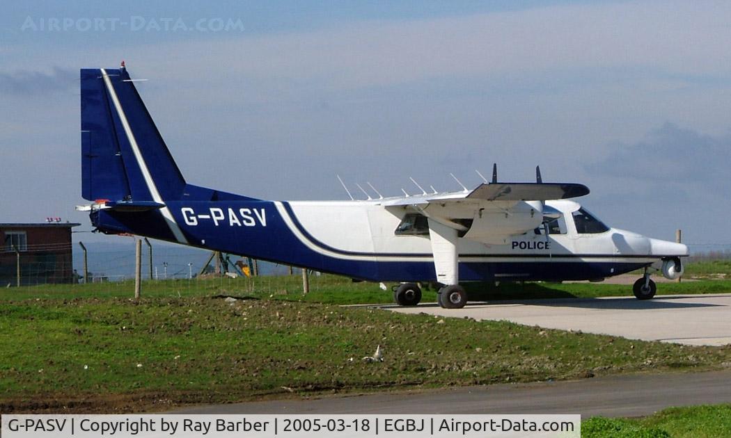 G-PASV, 1982 Pilatus Britten-Norman BN-2B-21 Islander C/N 2157, Britten-Norman BN-2B-21 Islander [2157] Staverton~G 18/03/2005