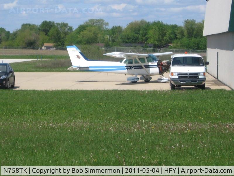 N758TK, 1980 Cessna R172K Hawk XP C/N R1723346, Getting maintenance at Greenwood, IN