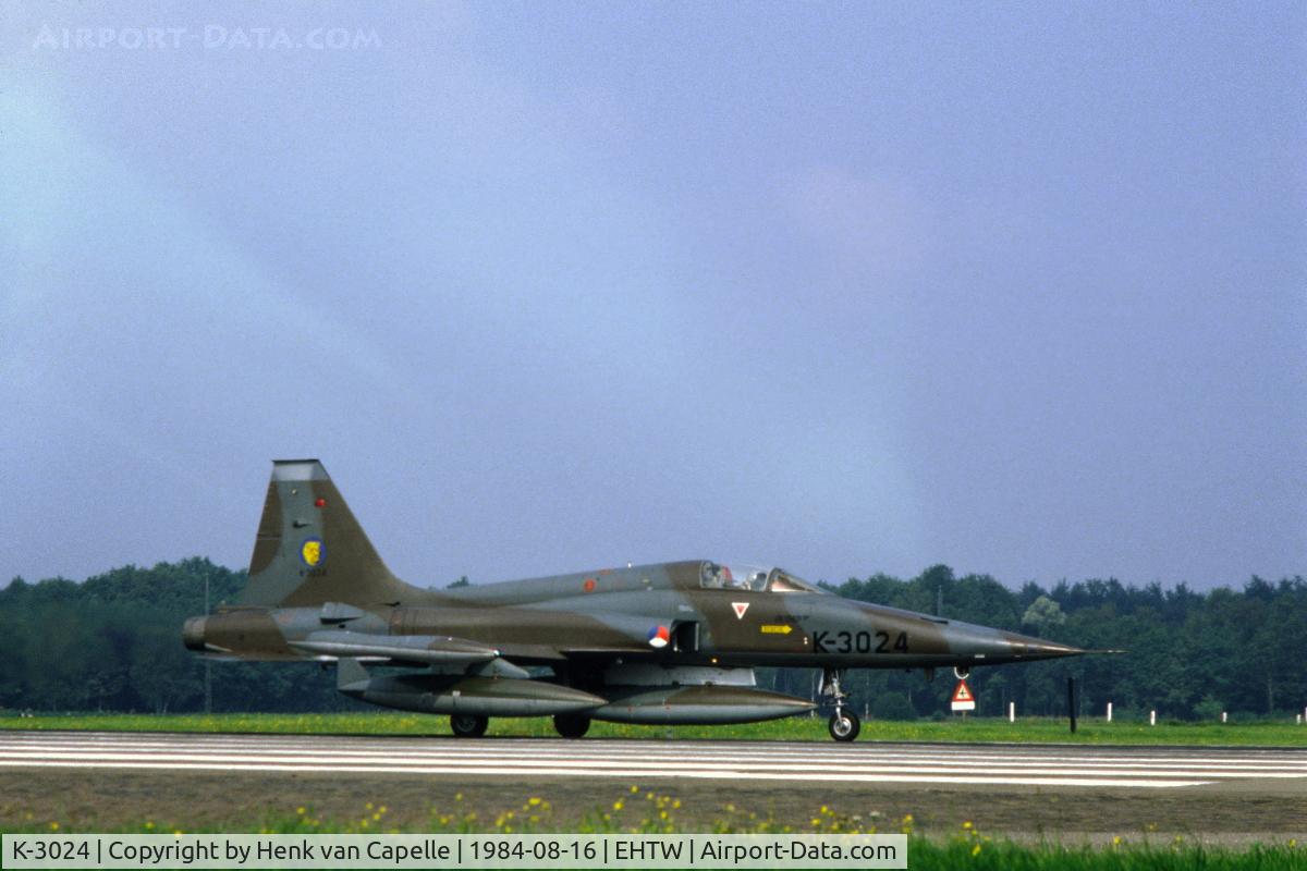 K-3024, 1970 Canadair NF-5A Freedom Fighter C/N 3024, A NF-5A fighter of 315 sqn of the Royal Netherlands Air Force at Twente air base.