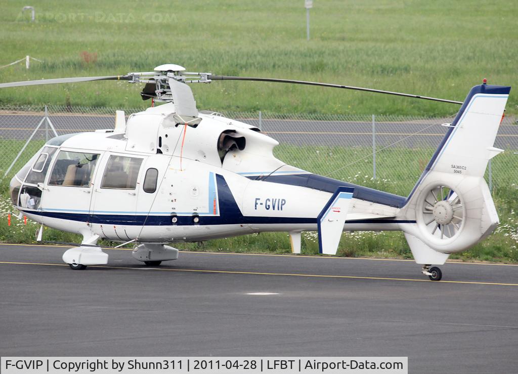 F-GVIP, Aerospatiale SA-365C-2 Dauphin 2 C/N 5045, Parked at the new business apron...